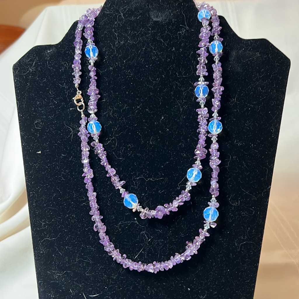 Ross Simons Purple Moonstone Necklace -Nib 13$
